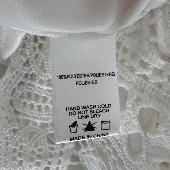 EUC Sunday In Brooklyn Anthropologie Off the Shoulder White Lace Blouse Size M - Picture 8 of 9